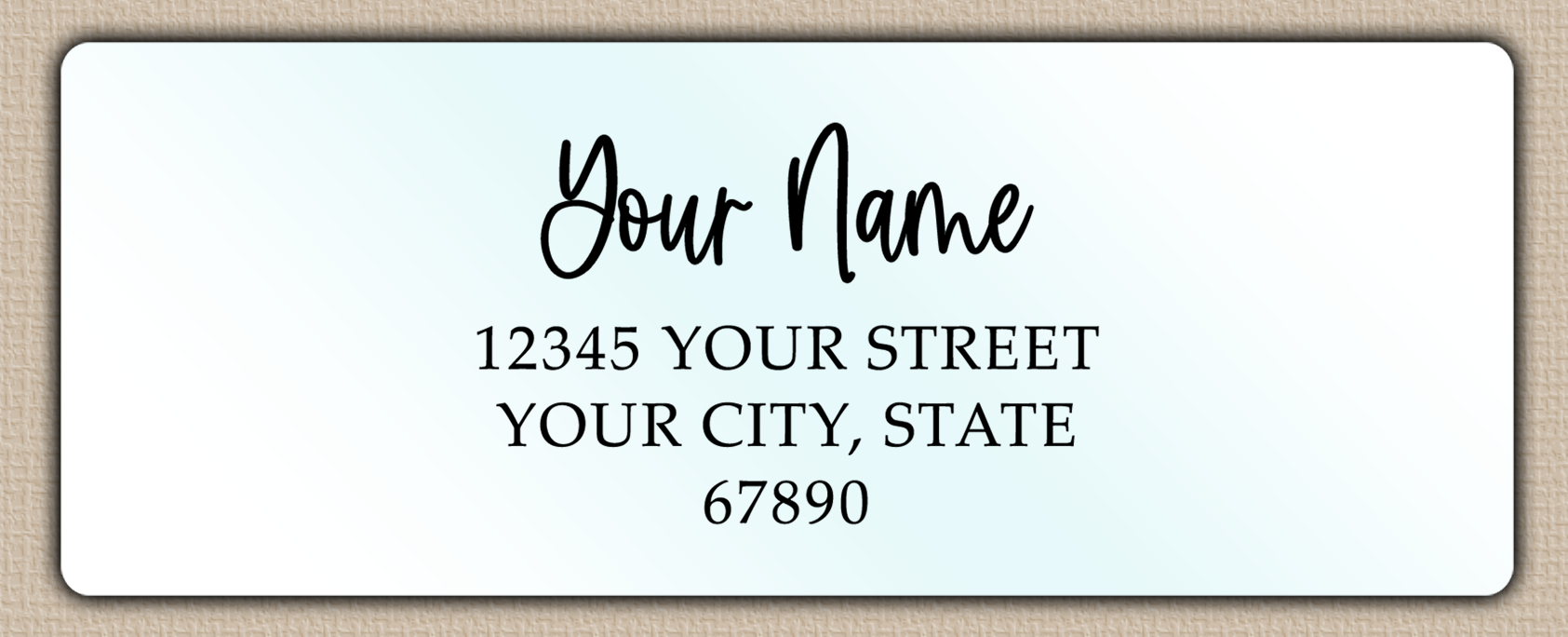 Waterproof Bouncy Handwriting Script Return Address Labels