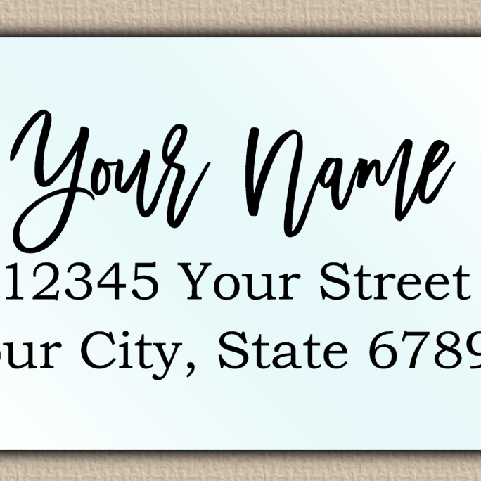 Waterproof Bouncy Modern Script Return Address Labels