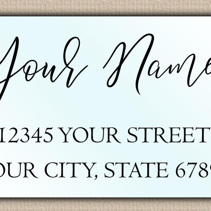 Waterproof Elegant Flowing Script Return Address Labels