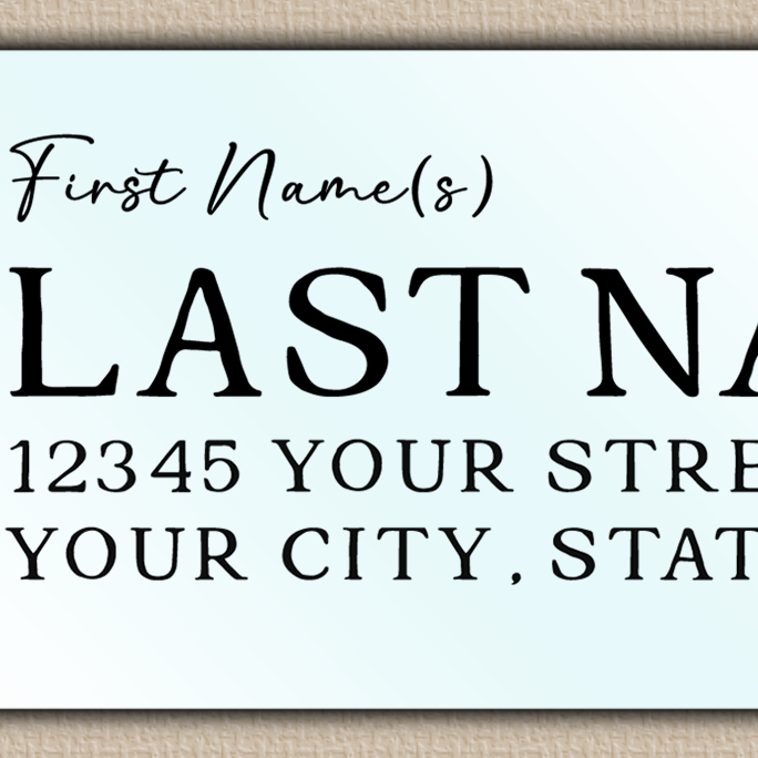 Waterproof Heart Flowers Bouquet Line Art Return Address Labels