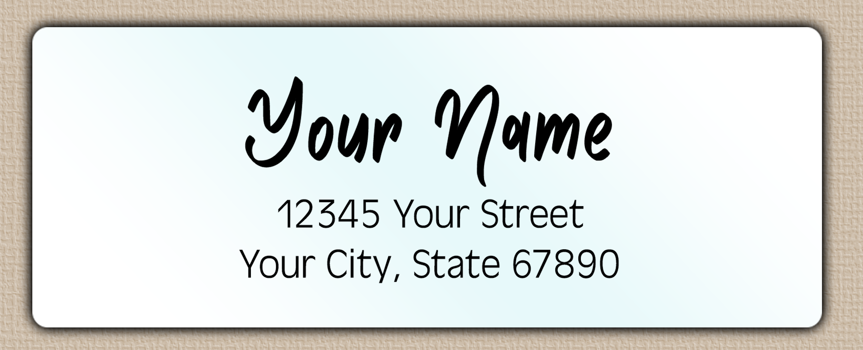 Ivory Modern Bold Brush Script Return Address Labels