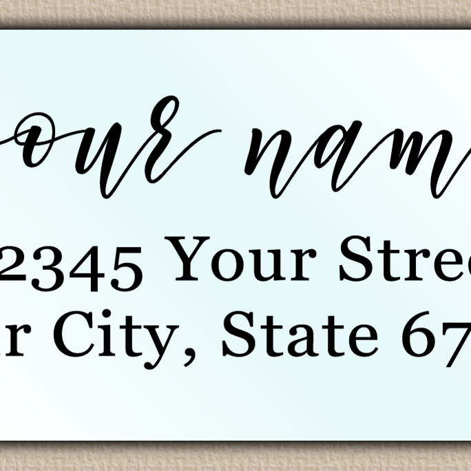 Waterproof Elegant Script Return Address Labels