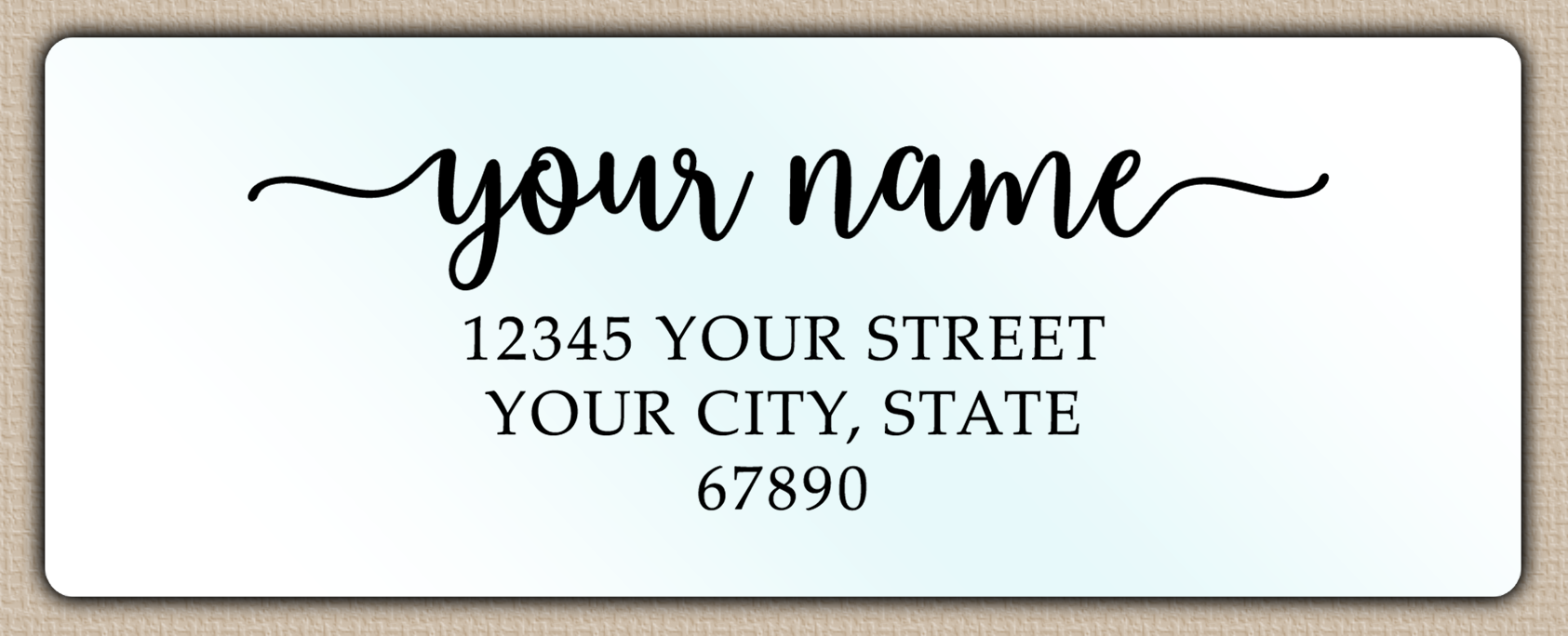 Waterproof Elegant Swash Calligraphy Return Address Labels