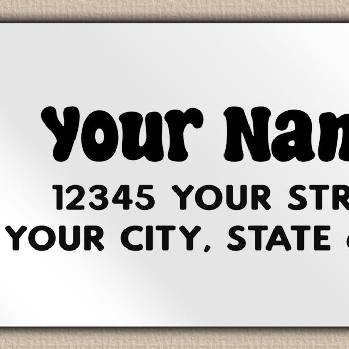 White Glossy Poppy Line Art Return Return Address Labels