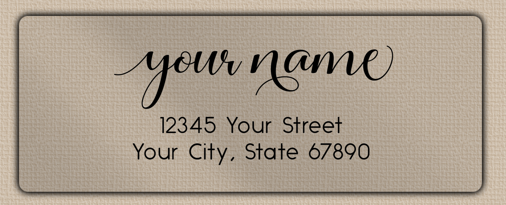Clear Matt Modern Feminine Script Return Address Labels