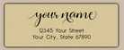 Ecru Modern Feminine Script Return Address Labels