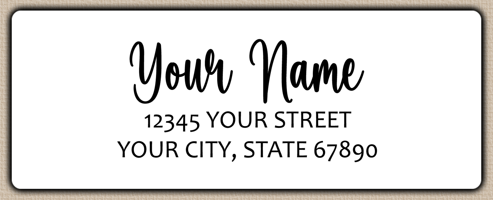 White Charming Bouncy Script ReturnAddress Labels
