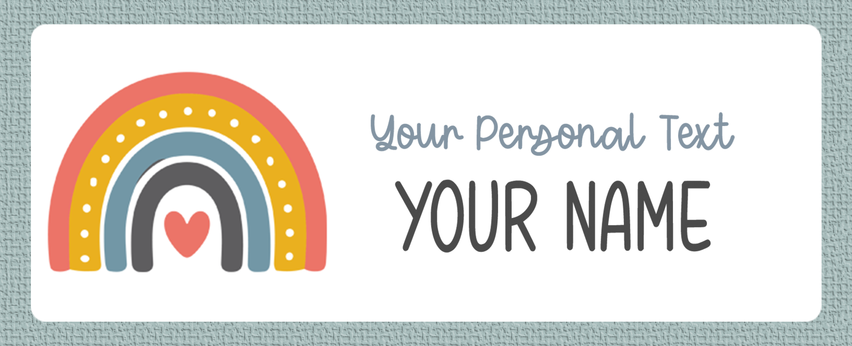 Personalized Colorful Boho Rainbow name sticker