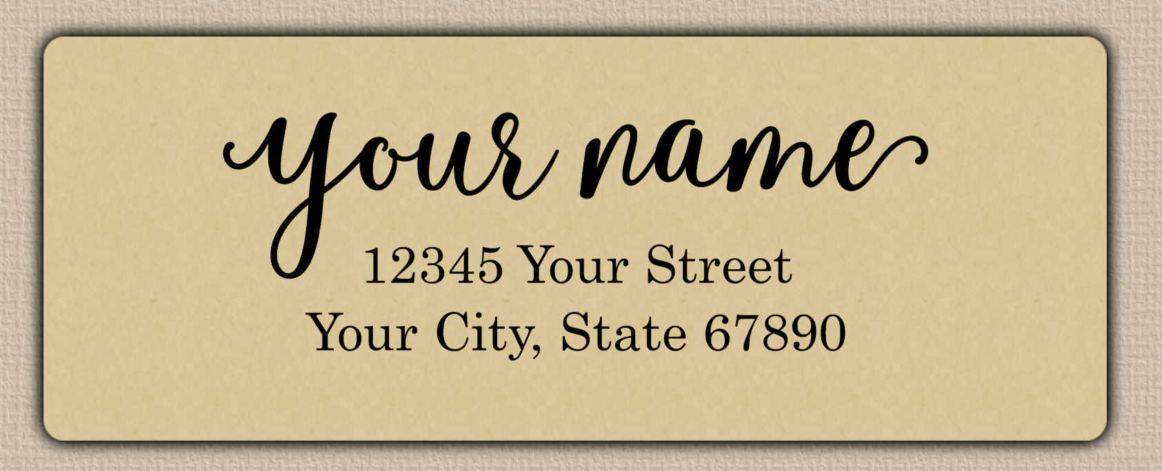 Ecru Flowing Elegant Return Address Labels