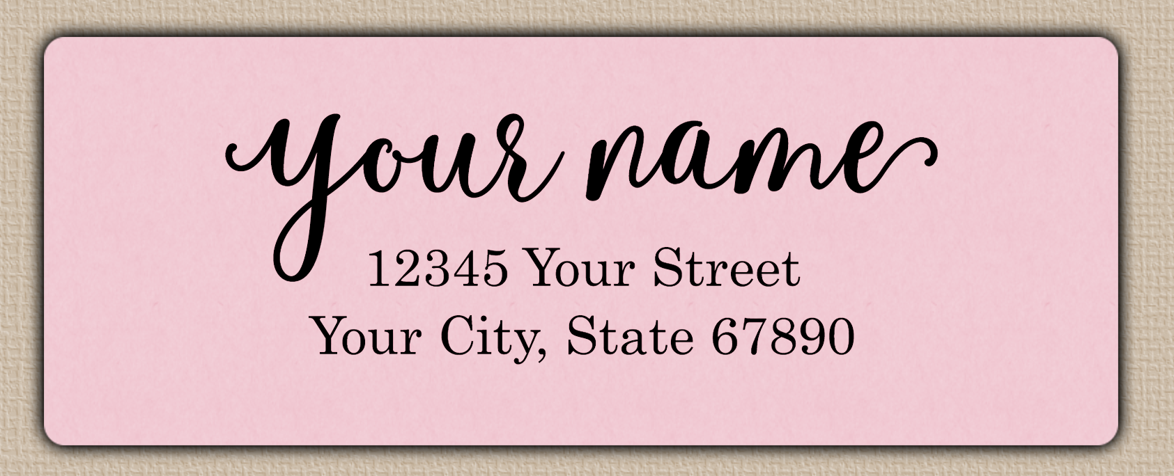 Pink Flowing Elegant Return Address Labels