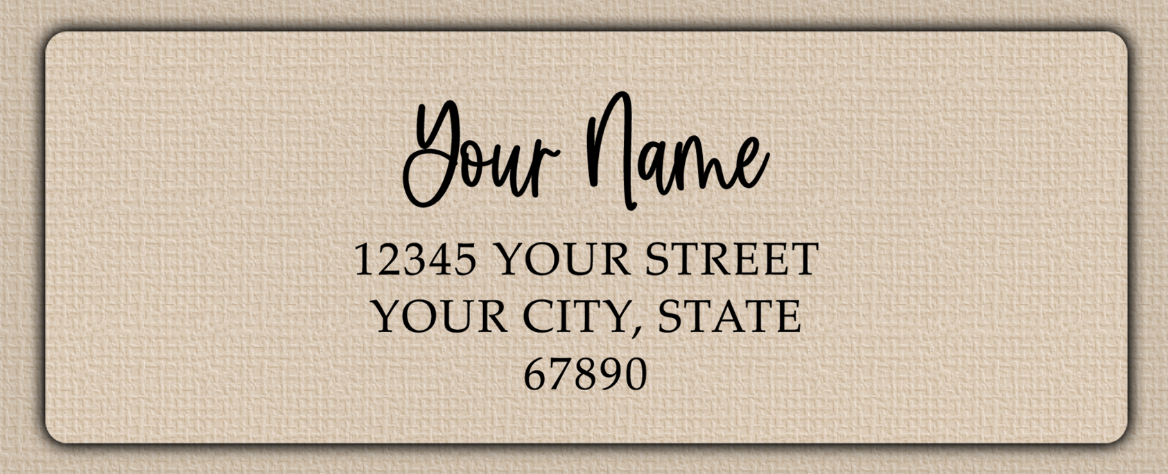 Clear Glossy Bouncy Handwriting Script Return Address Labels