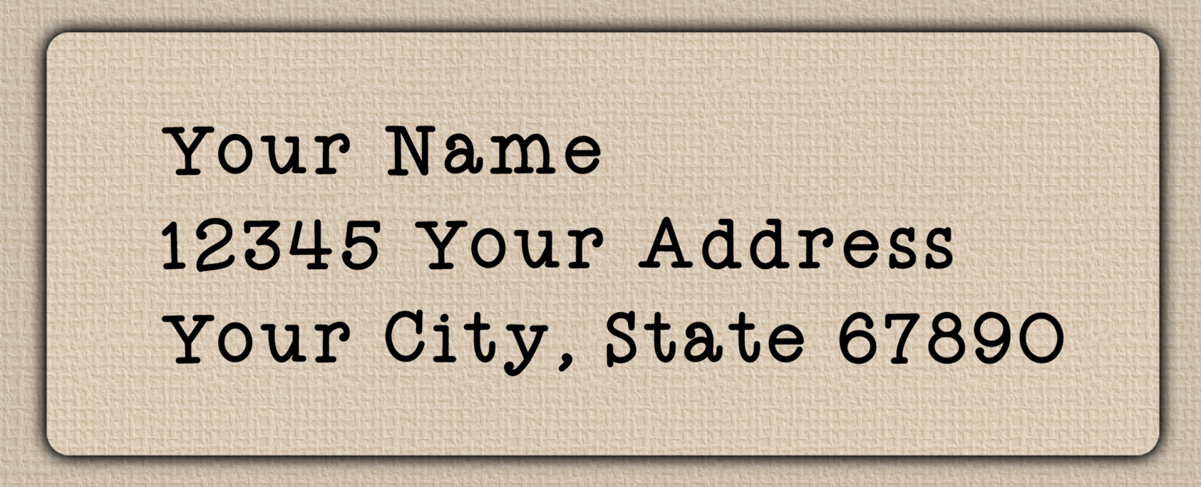 Clear Glossy Cute Rustic Typewriter Return Address Labels
