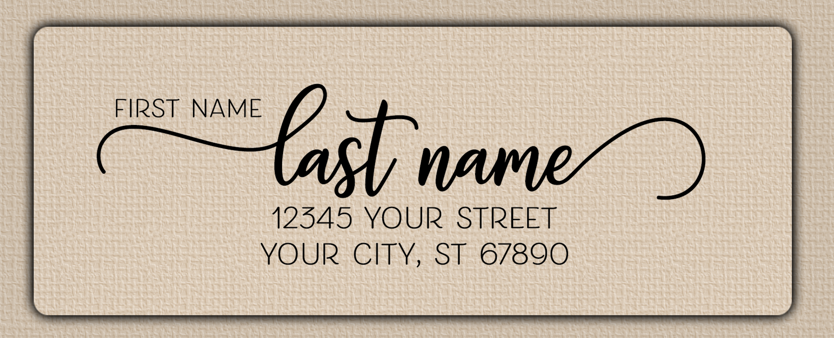 Clear Glossy Modern Script Return Address Labels