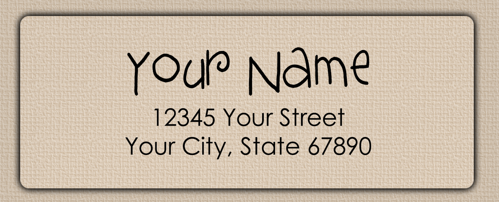 Clear Glossy Whimsical Script Return Address Labels