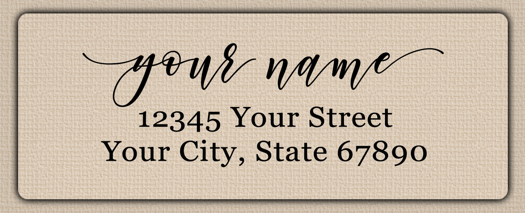 Clear Glossy Elegant Script Return Address Labels 
