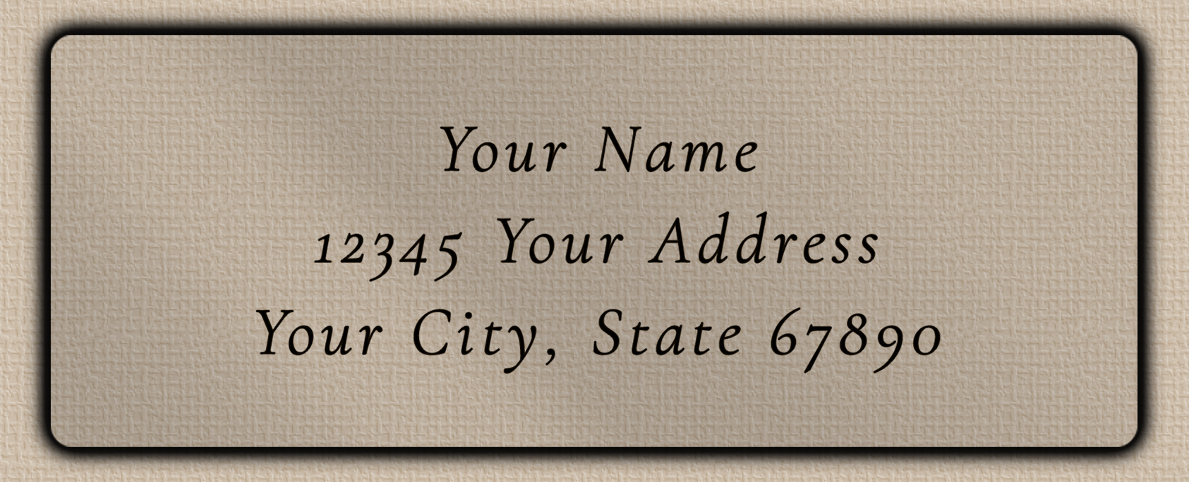 Clear Matt Classic Wedding Script Return Address Labels
