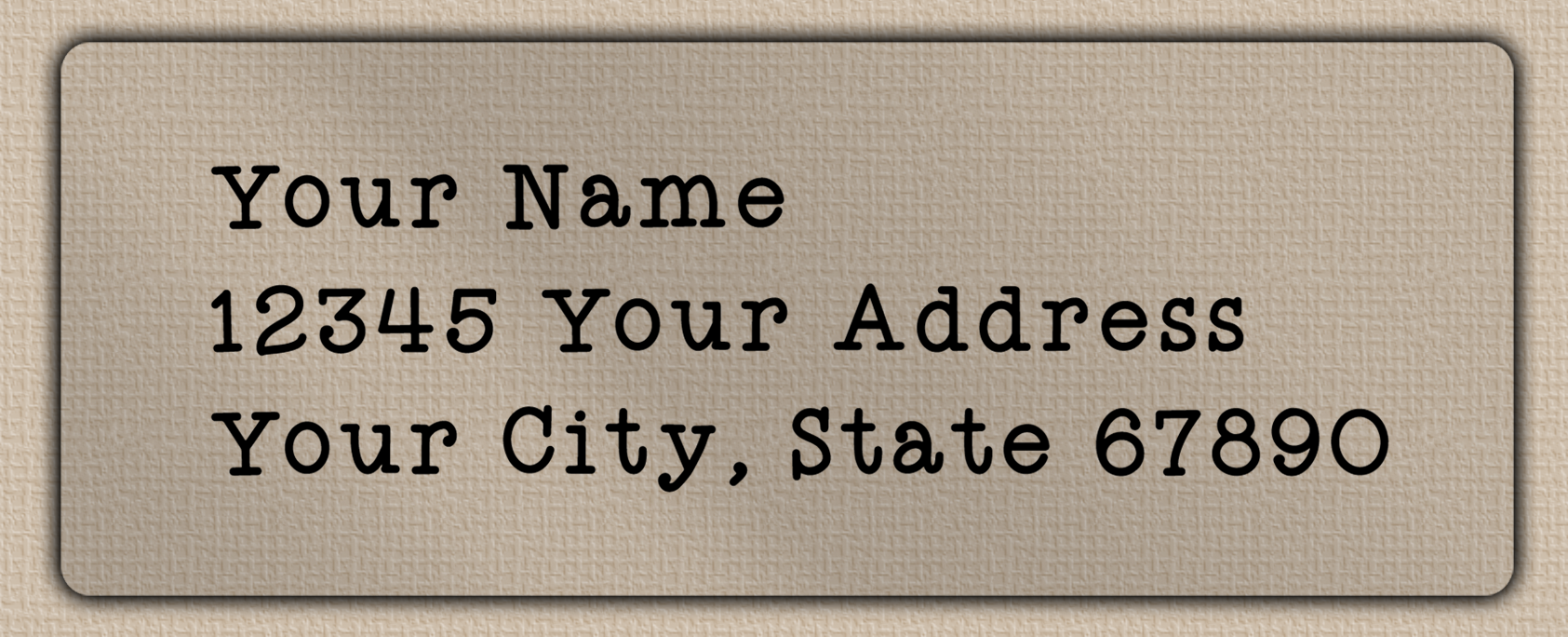 Clear Matt Cute Rustic Typewriter Return Address Labels
