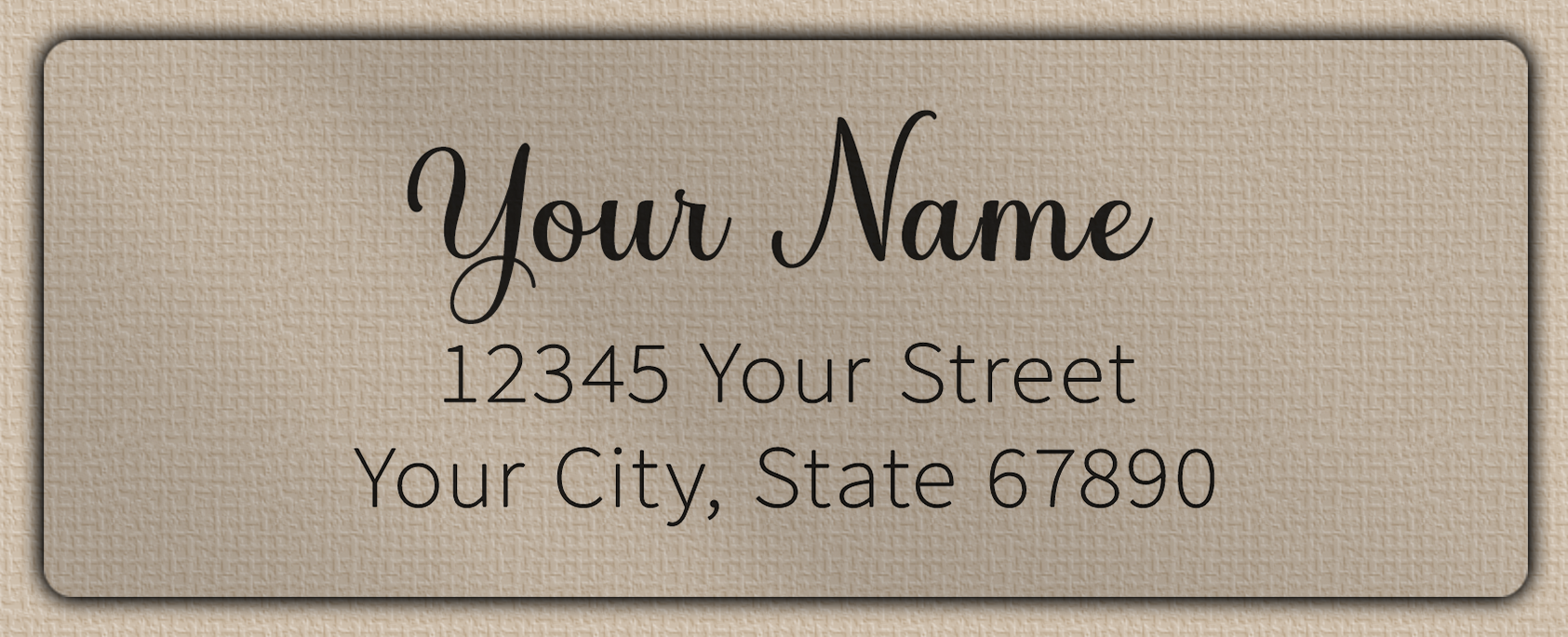 Clear Matt Charming Cursive Script Return Address Labels
