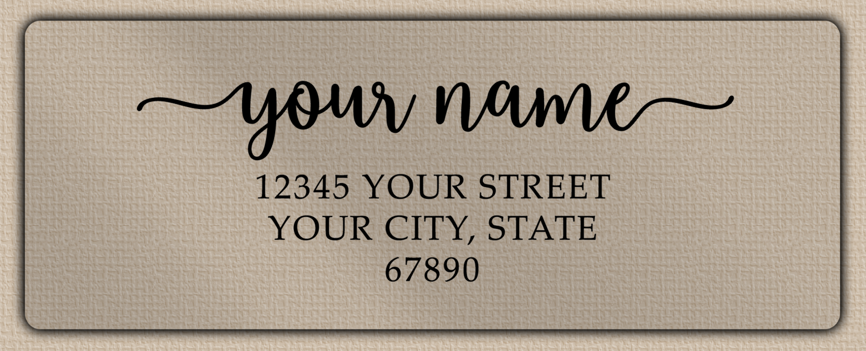 Clear Matt Elegant Swash Calligraphy Return Address Labels