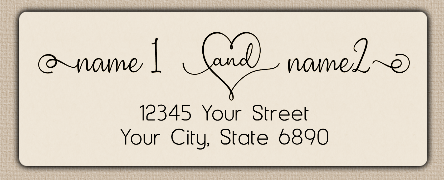 Ivory Charming Couple Return Address Labels