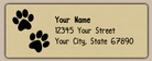 Ecru Double Paw Print Return Address Labels