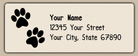 Ivory Double Paw Print Return Address Labels