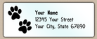 Waterproof Double Paw Print Return Address Labels