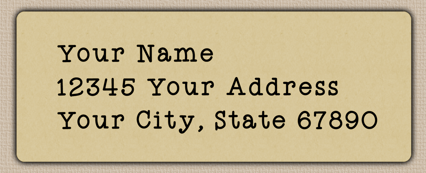 Ecru Cute Rustic Typewriter Return Address Labels