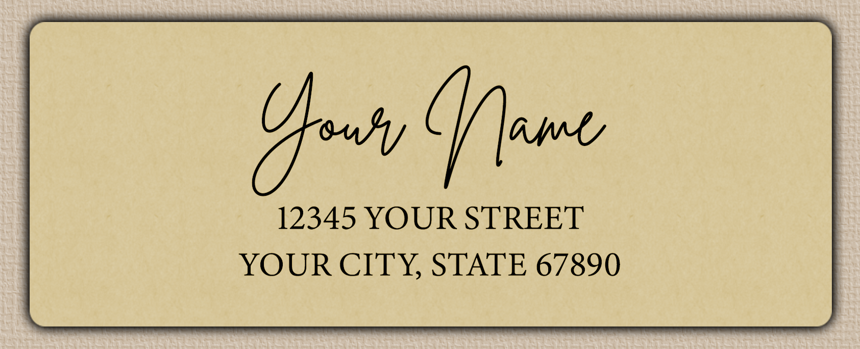 Ecru Fashionable Signature Script Return