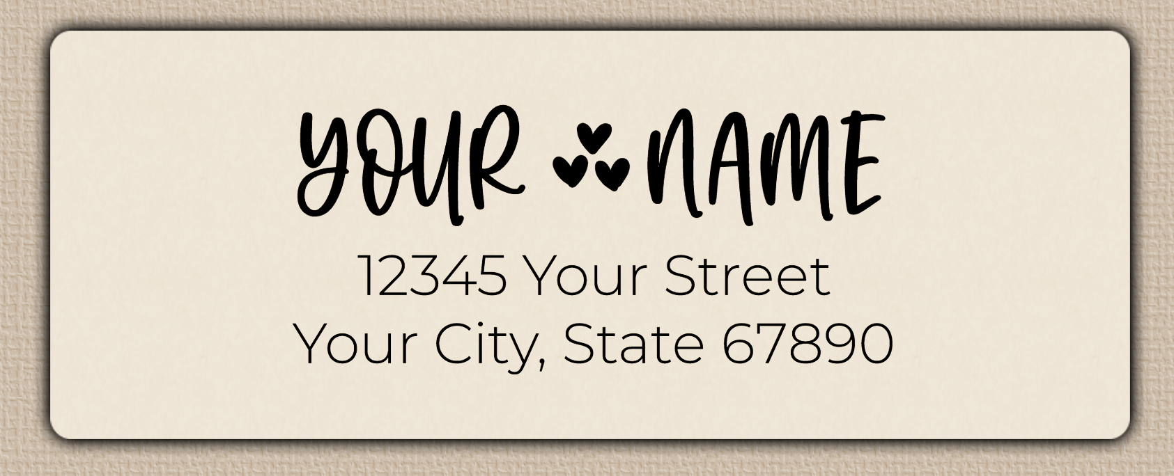 Ivory Whimsical Hearts Accent Return Address Labels