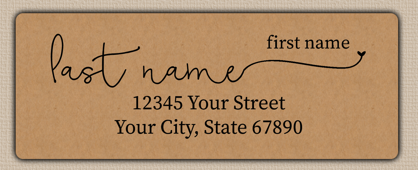 Brown Casual Modern Monoline Return Address Labels
