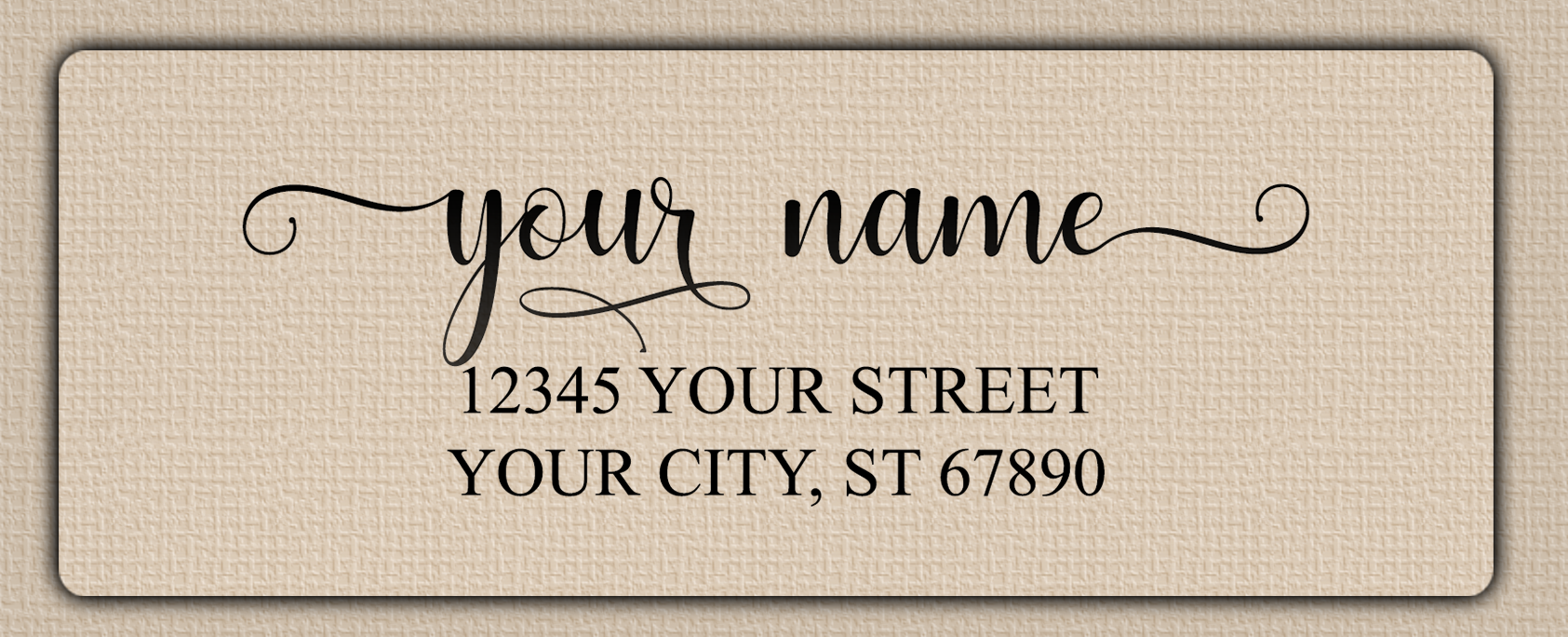 Clear Glossy Romantic Feminine Script Return Address Labels