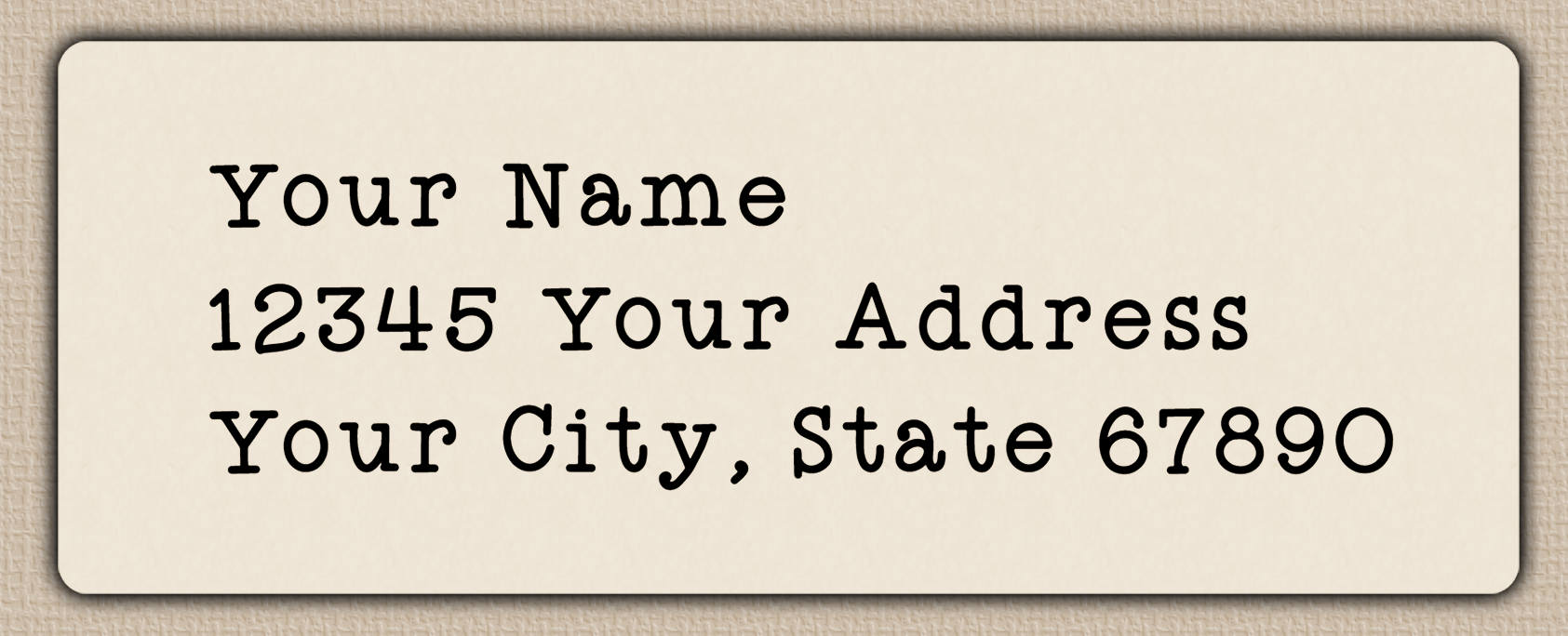 Ivory Cute Rustic Typewriter Return Address Labels