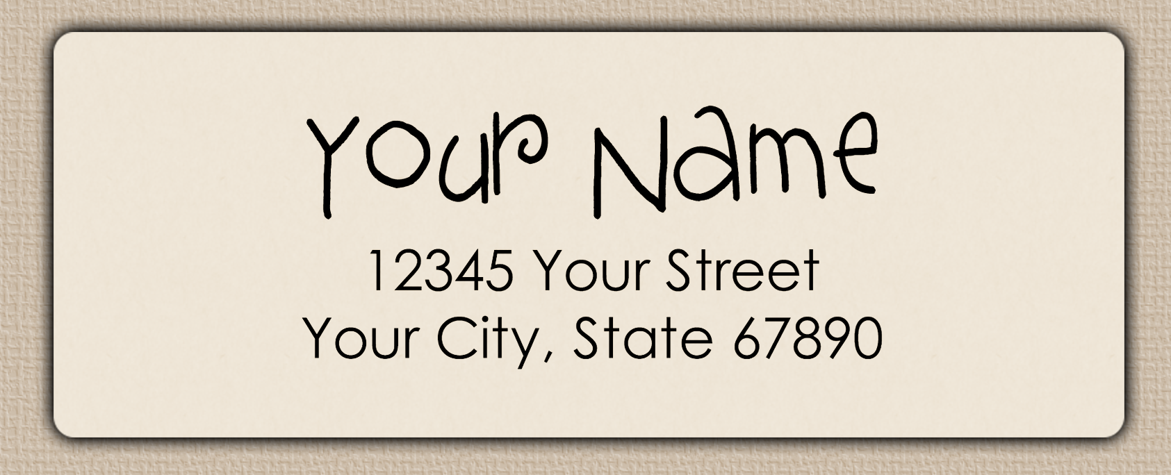 Ivory Whimsical Script Return Address Labels