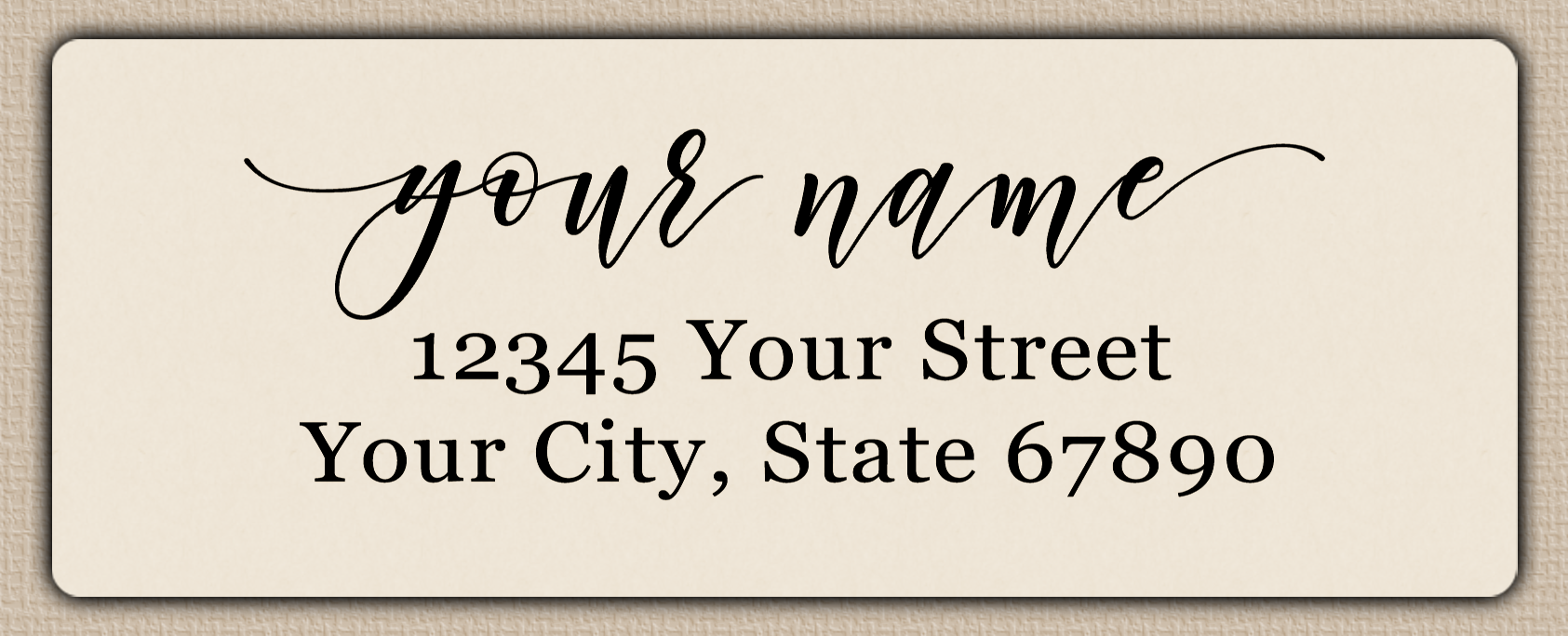 Ivory Elegant Script Return Address Labels 