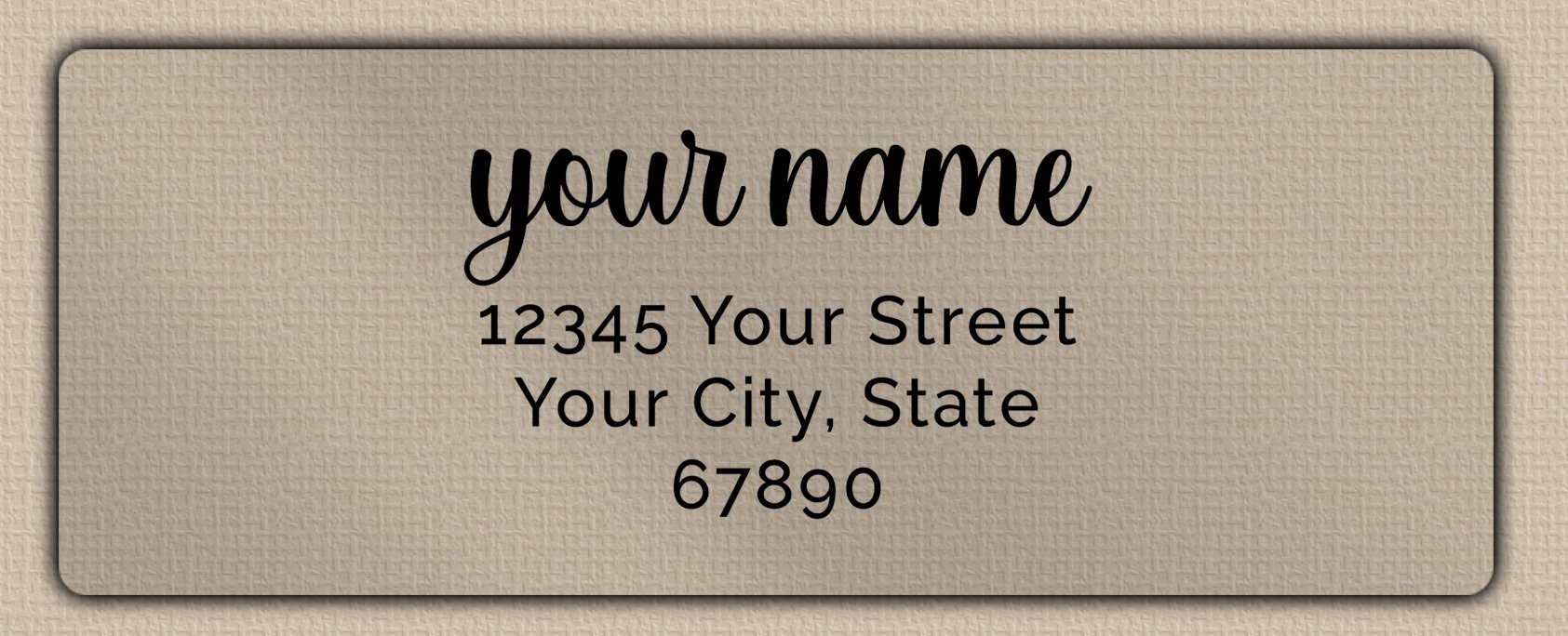 Clear Matt Modern Graceful Script Return Address Labels