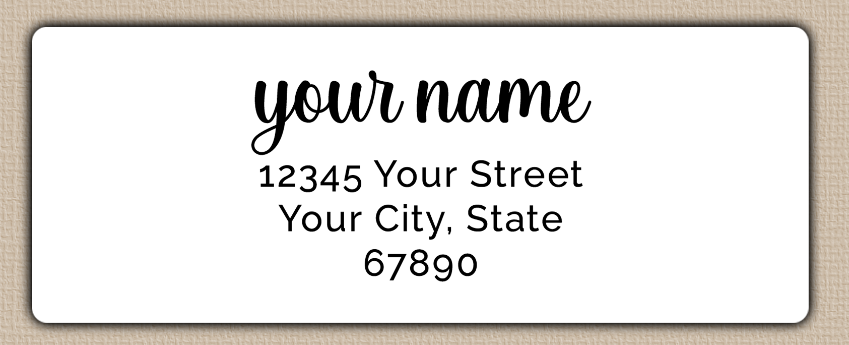 White Modern Graceful Script Return Address Labels