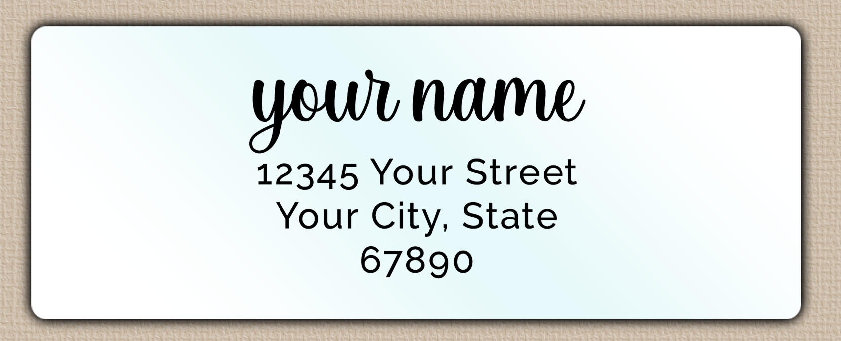 Waterproof Modern Graceful Script Return Address Labels