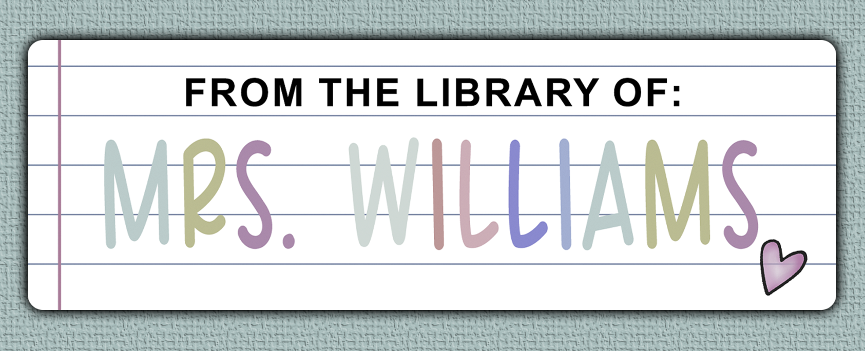 Lined Paper Name Stickers - from the library of option