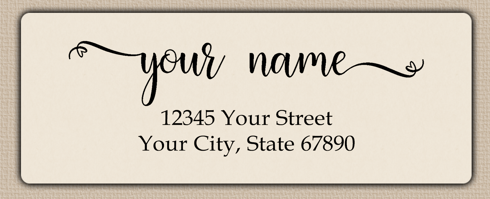 Ivory Heart Flourish Return Address Labels