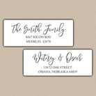 Elegant Flowing Script Return Address Labels