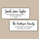 Bouncy Handwriting Script Return Address Labels