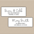 Fancy Monoline Script Return Address Labels