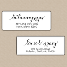 Modern Feminine Script Return Address Labels