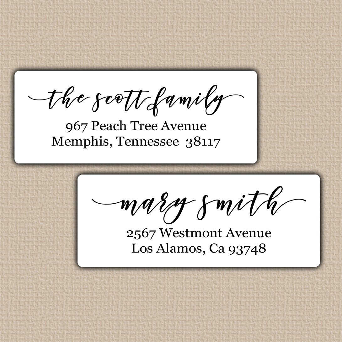 Elegant Script Return Address Labels