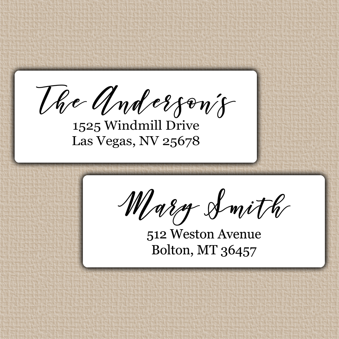 Graceful Calligraphy Return Address Labels