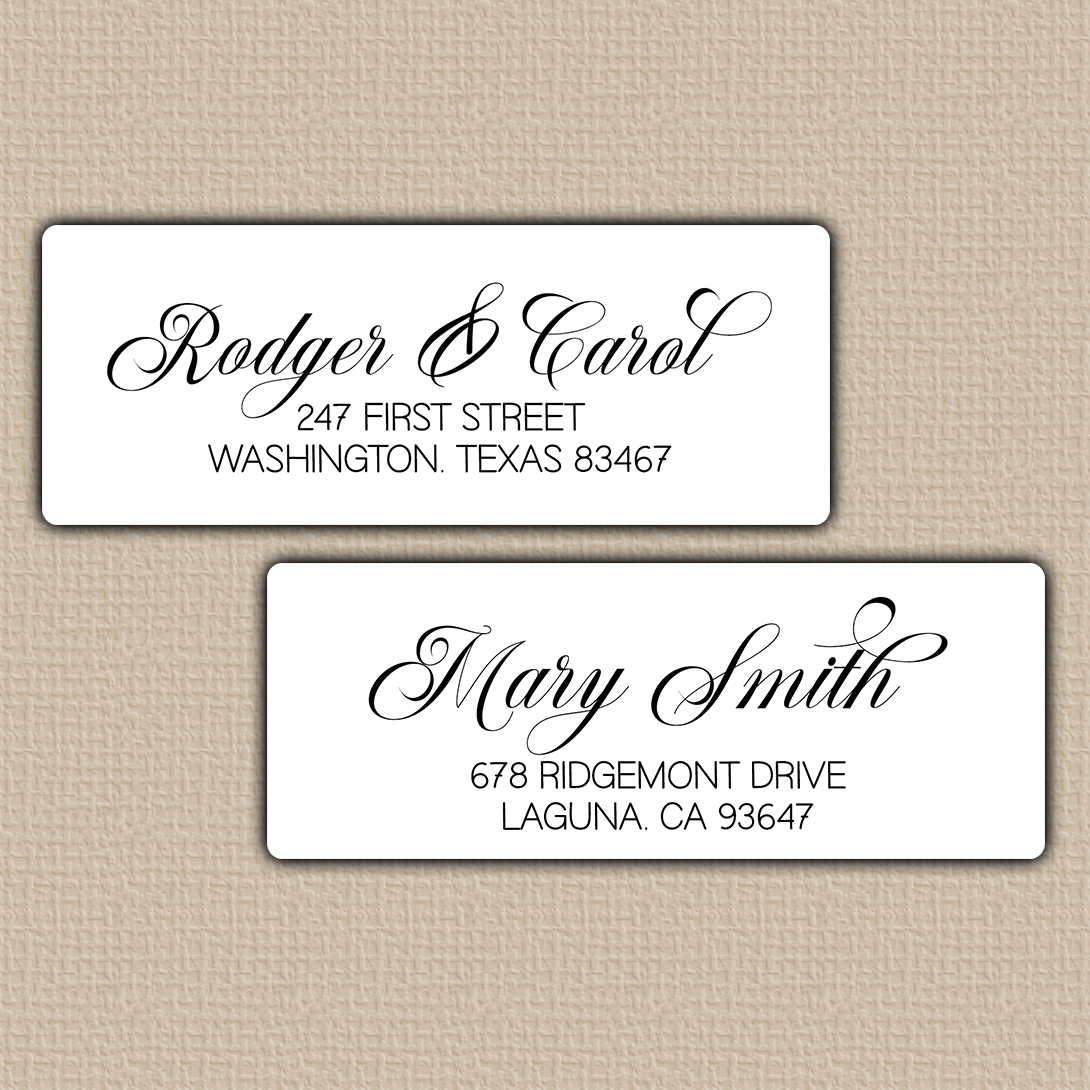 Romantic Calligraphy Return Address Labels