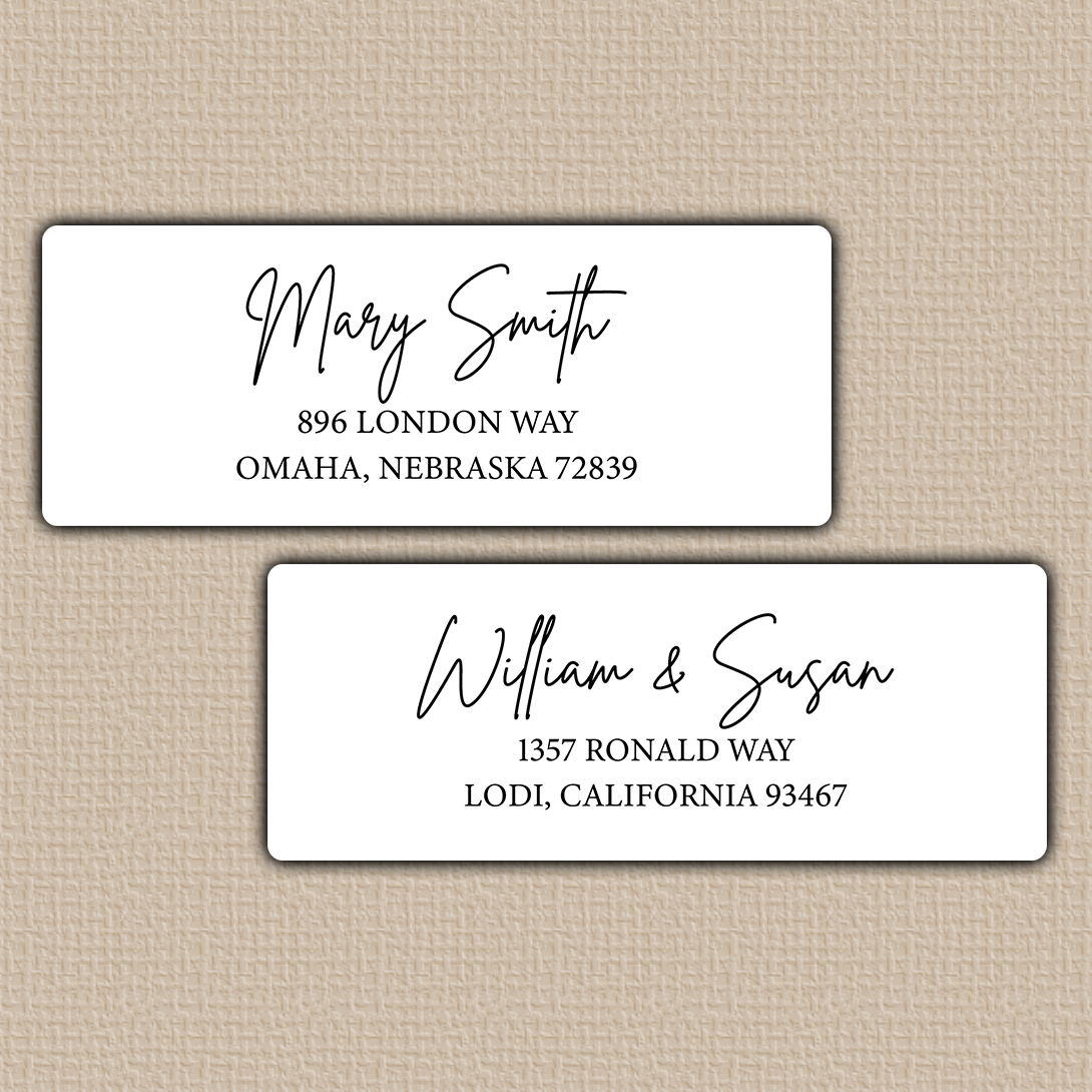 Fashionable Signature Script Return Address Labels