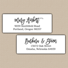 Bouncy Modern Script Return Address Labels