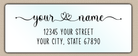 Waterproof Double Heart Swash Return Address Labels